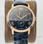 Swiss Grade 1 Clone Vacheron Constantin Patrimony Power reserve TWS Cal.1420 Rose Gold Black Watch